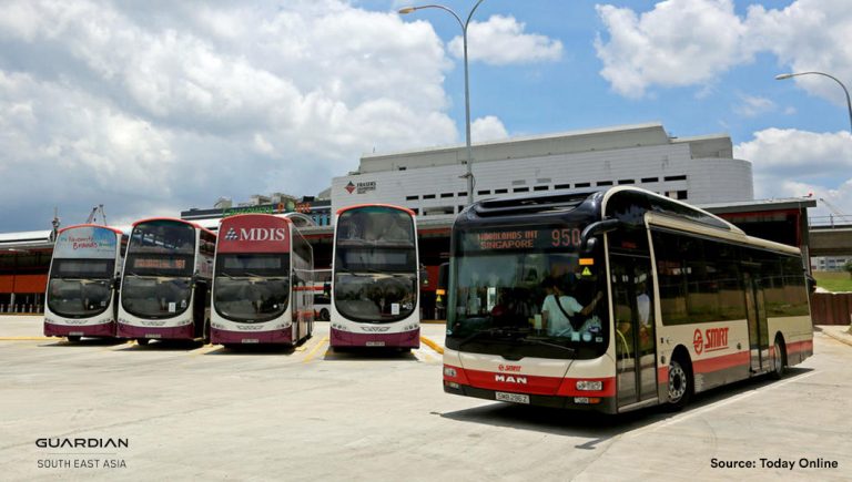 buses parked at terminal