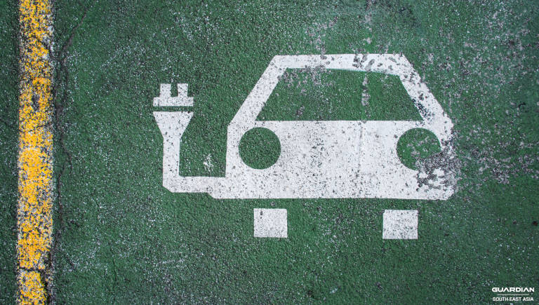 electric car charging station sign