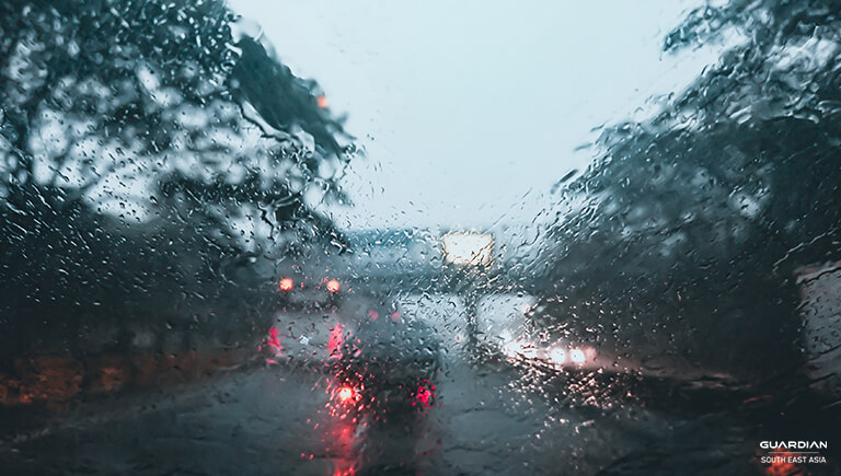 wet vehicle window